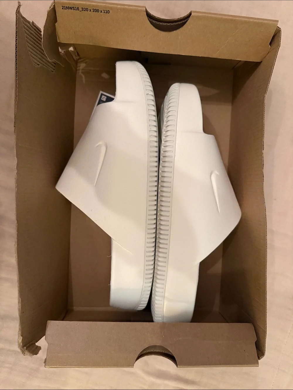 Nike White Calm Slide Sandals in Sail (White) - Picture 10 of 10